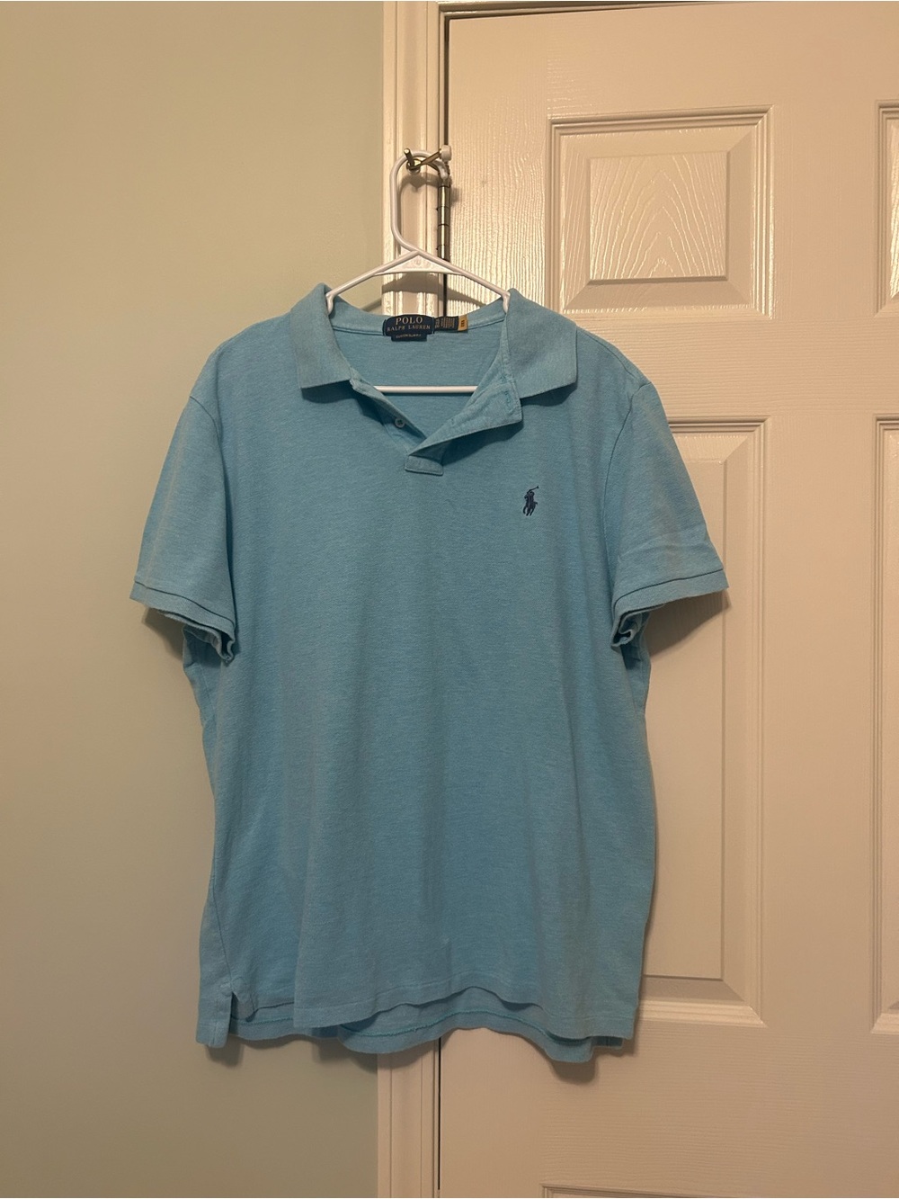 Polo Ralph Lauren Men’s Sky Blue Polo Shirt with Embroidered Pony